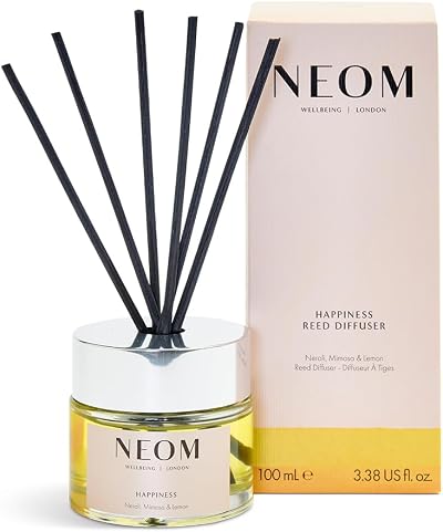 NEOM Happiness Reed Diffuser 100ml Neroli Mimosa Lemon Natural Fragrance