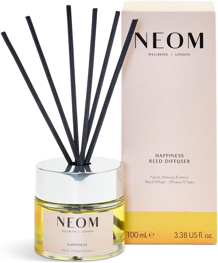 NEOM Happiness Reed Diffuser 100ml Neroli Mimosa Lemon Natural Fragrance