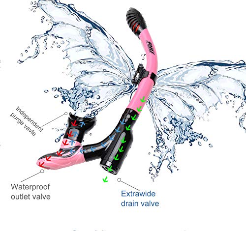 image for Diving Snorkel Set FYU with Diving Mask Tempered Glass, Dry Snorkel Se