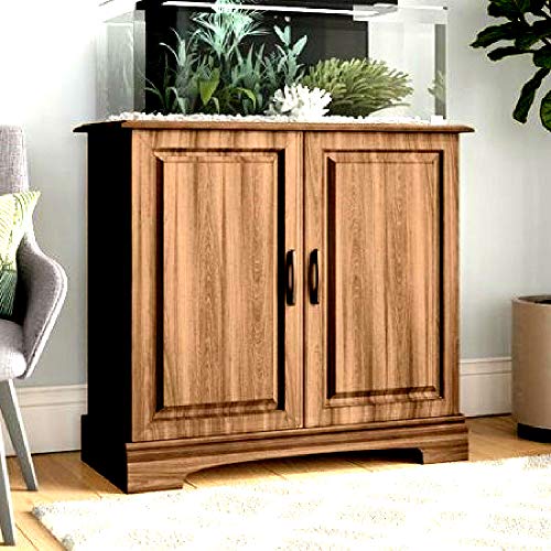 Solid Wood Aquarium Stand 37 Gallon Rustic Oak Finish & Rectangle Shape – Skroutz Deals