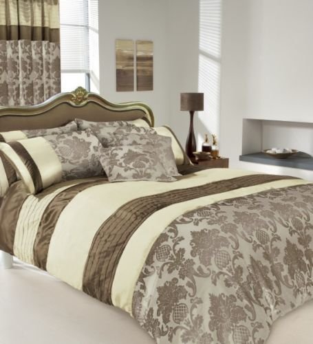 Apachi Curtains Set 66x72 Drop Brown Cream Amazon Co Uk