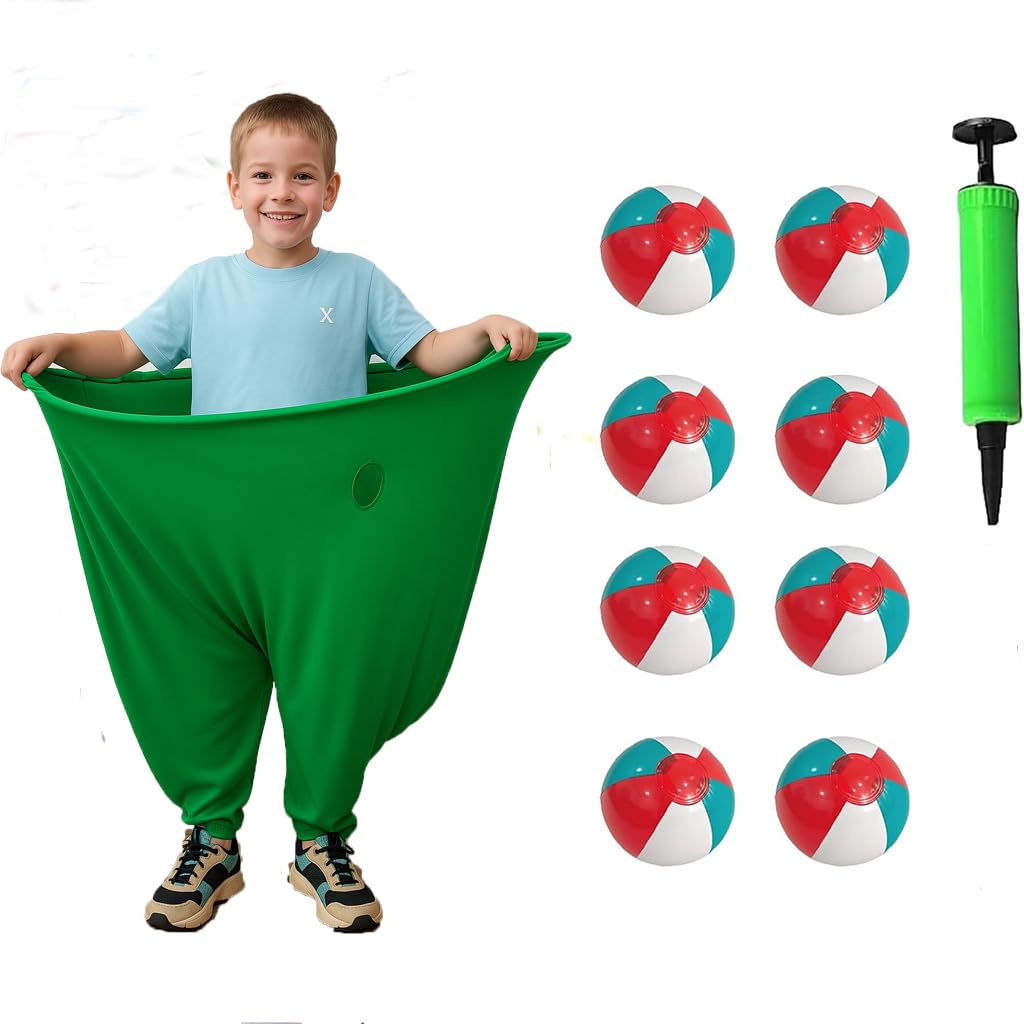 Photo 1 of KYWYOYOU Granny Pants Yard Game – Oversized Stretchy Pants Relay Set with 8 Bouncy Balls, Air Pump, Hilarious Backyard Party Game for Adults & Family Reunions