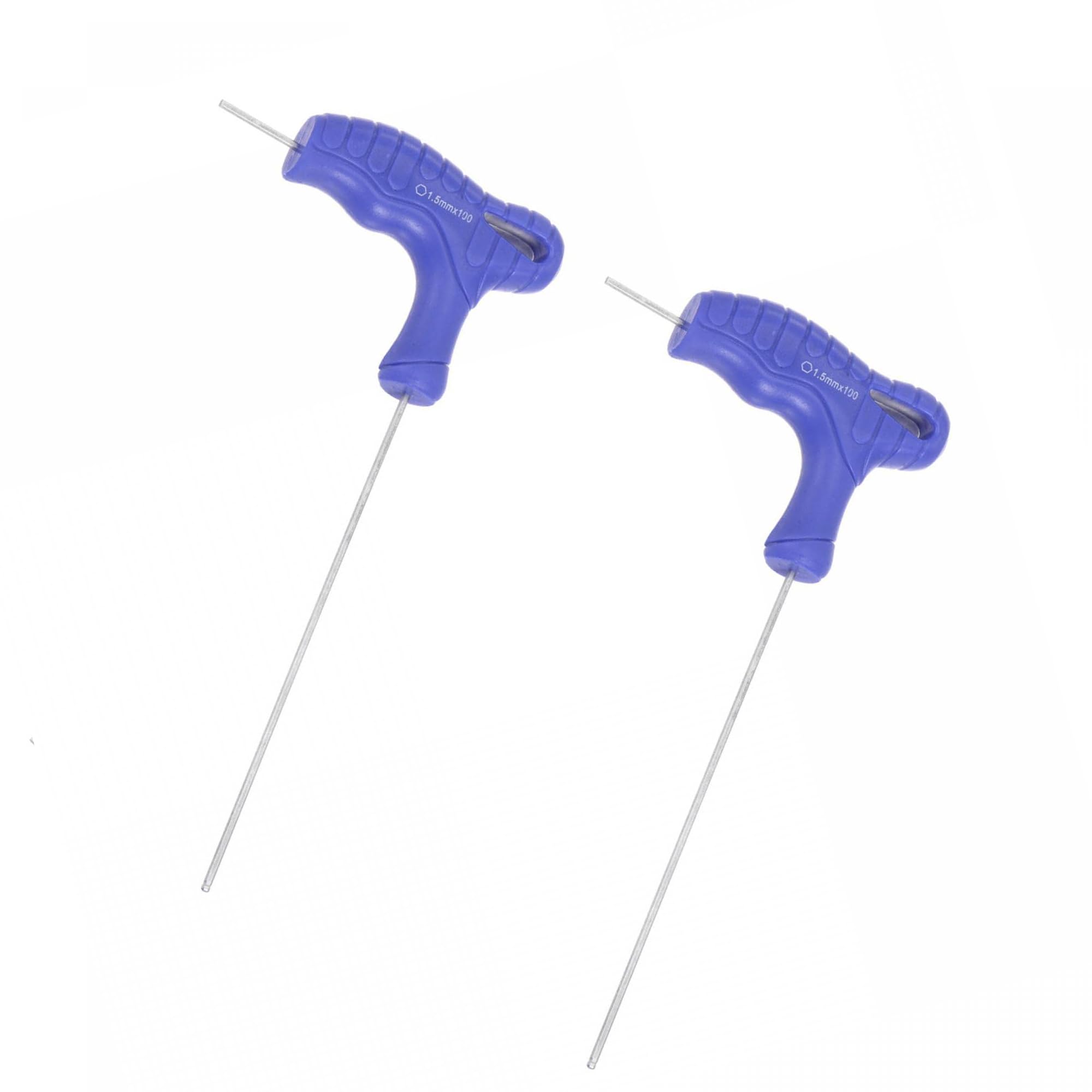 Unifizz 1.5mm Ball End Hex Key T-Handle Wrench Spanner, Metric Cr-V Allen Wrench Steel 2 Pcs