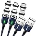 Magnetic Charging Cable MAGNITTO 3 in 1 - Magnetic Adapter - USB C Magnetic - Micro USB Magnetic Cable - USB Type C Power Cable - Compatible Quick Charge 3.0 Chargers Blue, The Newest Model 2018 GEN4