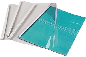 Fellowes 1.5mm Thermal Binding Covers - 1-8 Sheet Capacity - Pack of 100 White Thermal Binding Covers