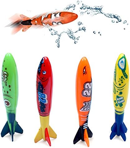 ZoomDream Colorful Pool Diving Torpedo Plastic Summer Beach Dive Toys,Pool Game Swimming Toys