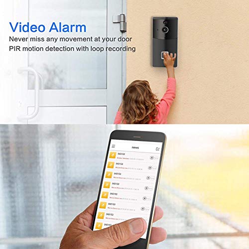 herva Remote Viewing Video Intercom Without Battery Without TF Card, WiFi Smart Video Doorbell B10 Mobile Phone APP - Thumbnail 7