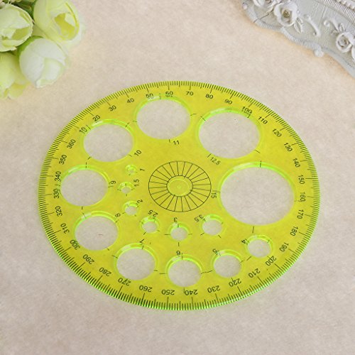 ATATMOUNT 360 Degree Protractor All Round Ruler Template Circle School ...