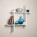 Danya B FF6014W White Laminate Square Floating Wall Shelf