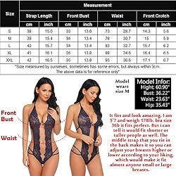 Avidlove Womens Lingerie Teddy V Neck Halter