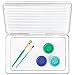 mDesign Craft & Sewing Box with Lid, Clear