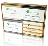 Soap Gift Set, Made With All Naturals & Organic Ingredients & Pure Essential Oils. Lavender Soap, Dead Sea Mud Soap, Aloe Vera & Calendula Soap & a Pine Soap Dish.