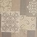 Stylemaster Renaissance Home Fashion Jasmine Tile Print Sheer Waterfall Valance, 47 by 38-Inch