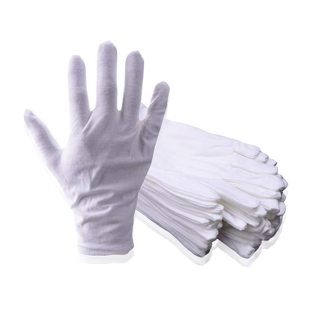 Soft White Cotton Gloves, Extra Small Size, Pack of 12 Pairs Buy