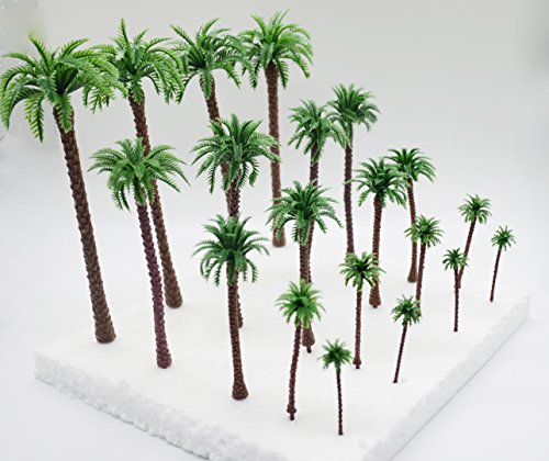 image for Hatisan 20Pcs Coconut Palm Model Trees/Scenery Model Plastic Artificia
