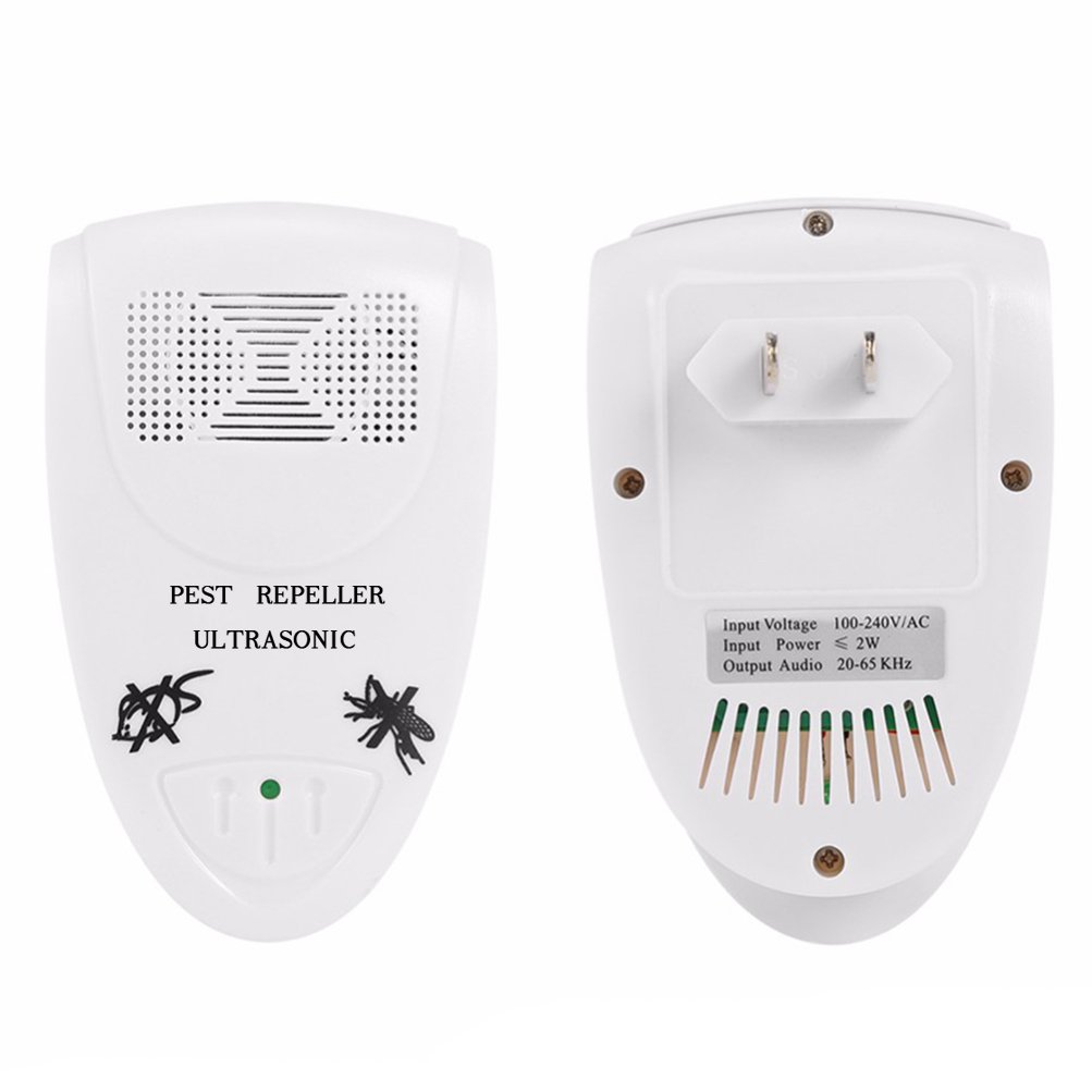 Ultrasonic Pest Repeller 3 Packs White Plug In Insect Control Indoor Electronic Repellent