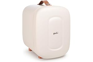 QUBI Mini Fridge, Professional Compact Fridge For Skincare, Mini Cosmetics, Makeup, 5 Liter (Cream White, 5L)