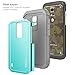 Samsung Galaxy S5 Active Case, RANZ Grey with Aqua Blue Hard Impact Dual Layer Shockproof Bumper Case for Samsung Galaxy S5 Active (G870A) ONLY