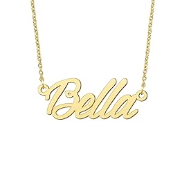 BYBWBL Bella Name Pendant Necklace 18k Gold Plated