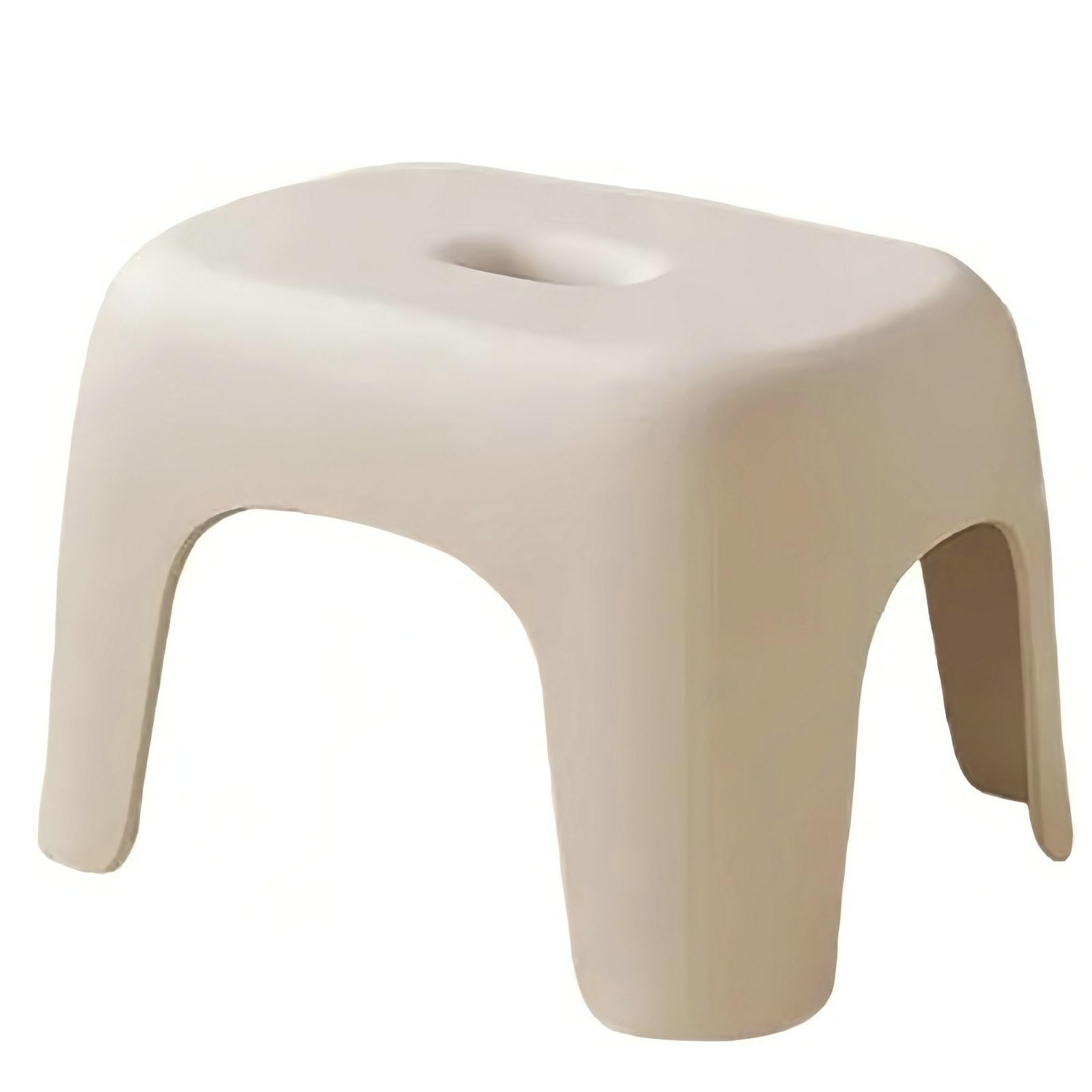 Photo 1 of Plastic Step Stool, Heavy-Duty ABS Bathroom Shower Stool, Non-Slip Bath Seat with Rubber Pads, 12.2x9.25x7.68 Inch,
