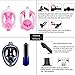HEETA Snorkel Mask, Foldable Full Face Snorkeling Mask with GoPro Holder, 180° Panoramic View, Anti-Fog Anti-Leak Easy Breath Dry Snorkel Mask Adults Teenagers Kids (White & Pink, S/M)