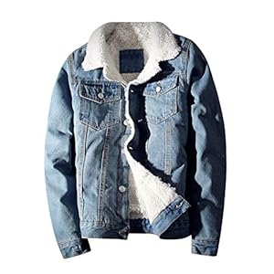 Men’s Winter Sherpa Lined Denim Jacket Windbreaker Trucker Jacket www.denim.fit