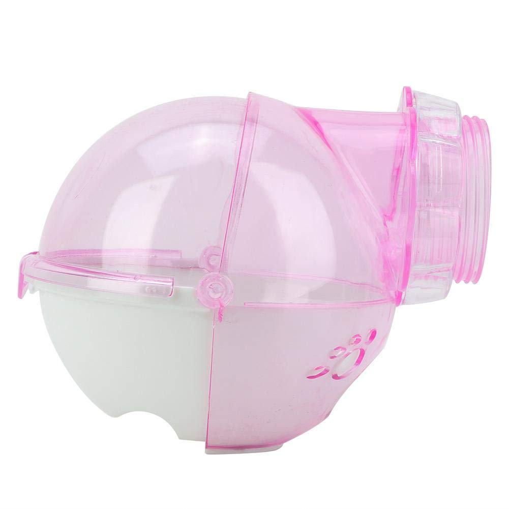 Hamster Sand Bathroom Plastic Small Pet Sand Bath Container Hamster Sandbox Sauna Room External Bathroom for Small Pet Self-clean(pink)