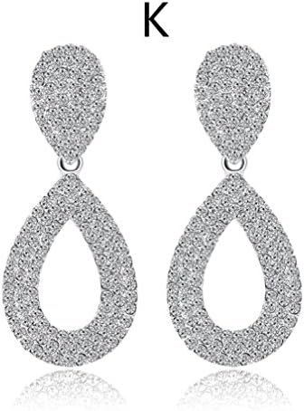 Caopixx Jewelry Dangle Earrings,Caopixx Women Ear Studs Zircon Earrings Crystal Love Heart Earring for Girls (K, alloy)