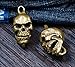 Brass Skull Retro Keychain Open Mouth Handmade Key Ring Creative Accessories (40 mm)