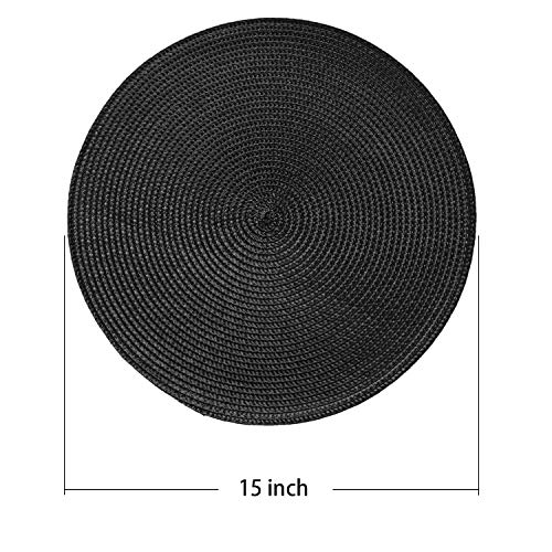 AHHFSMEI Round Braided Placemats 15 Inch Round Table Mats for Dining