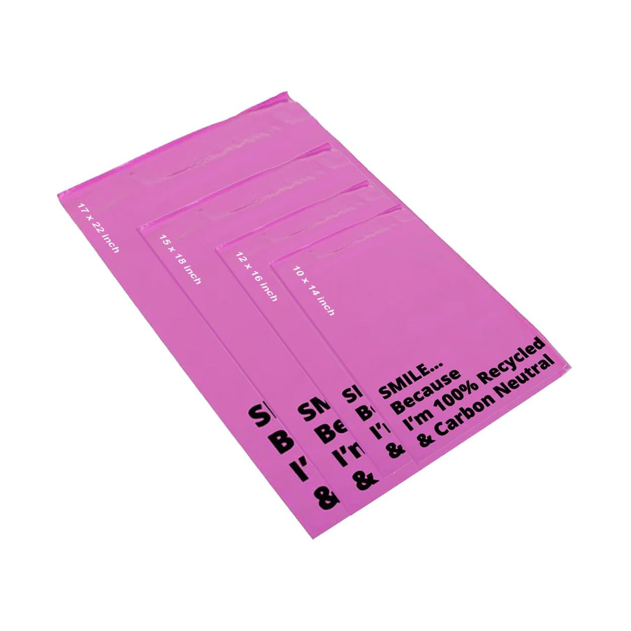 Pink Postage Bags for Clothes Pack of 40-3 Mixed Sizes Mailing and Shipping Bag Self Seal Postal Bag. These are Tear Resistant Packaging. 10x14 (10 in Pack), 12x16 (20 Bags) and 17x22 (10 in Pack)