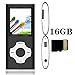 Tomameri - Compact and Portable MP3 / MP4 Player with Rhombic Button ( Including a 16 GB Micro SD Card ) Supporting Photo Viewer, E-Book Reader and Voice Recorder and FM Radio Video Movie (Black)