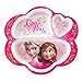 Zak! (3 Pack) Disney Frozen Anna & Elsa Character, BPA-Free Plastic 3-Section Divided Kids Plates, Lunch Trays For Breakfast & Dinner