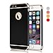 iPhone 6S Case, VANSIN 3 in 1 Ultra Thin and Slim Hard Case Coated Non Slip Matte Surface with Electroplate Frame for Apple iPhone 6 (2014) and iPhone 6s (4.7'')(2015) - Black