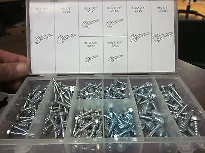 200pc G INDUSTRIAL SELF DRILLING TAPPING METAL SCREW ASSORTMENT MACHINE SS-200