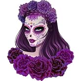 Sugar Skull Day of The Dead Us - Sticker Graphic - Auto, Wall, Laptop, Cell, Truck Sticker for Windows, Cars, Trucks
