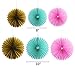 20 Pcs Gold Tissue Paper Flowers and Pink Pom Poms Lanterns for Baby Shower Birthday Decoration,Bridal Wedding Party Supplie