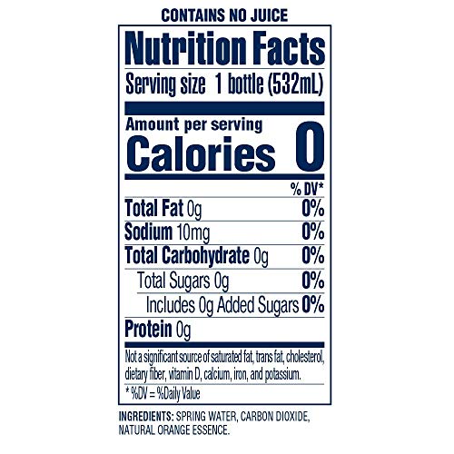 Crystal Geyser Natural Flavored Sparkling Spring Water, Orange, 24 Pack