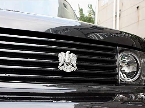 Amazon クールvip鷲フロントグリルのエンブレムは すべての車slivergermanフラグの色のための装飾バッジ エンブレム 車 バイク