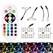 Carmoni 1-Set(2PCS) RGB 5050 24SMD LED Panel Dome Light Auto Remote Controlled Colorful Led Lamp DC 12V With T10 BA9S Festoon Adapters (24Led)