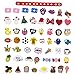XHAOYEAHX 50pcs Different Shape Shoes Charms Fits for Croc Shoes & Wristband Bracelet + 4Pcs Shoe Lace Adapter + 1Pcs 7.08in Silicone Bracelet Wristband Party Gifts