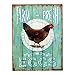 Barnyard Designs Retro Vintage Metal Tin Bar Sign, Decorative Wall Art Signage, Primitive Farmhouse Country Kitchen Home Décor (Eggs Hen)