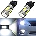 Alla Lighting Newest High Power 3035 SMD 3157 3156 3057 4157 LED Bulbs Super Extremely Bright 6000K Xenon White Lamp Replacement for Turn Signal Brake Tail Back Up Reverse Light