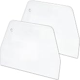 YARNOW 2 PCS Large Plastic Dough Scraper for Baking, Trapezoidal Bench Cutter and Flexible Bowl Spatula for Bread Cake Decorating, Fondant Icing Smoothing Tool, White