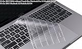 DHZ Ultra Thin Transparent Keyboard Cover Skin for 2017/2016 Released Without Touch Bar MacBook Pro 13" (Model:A1708) (NO fit Touch Bar and Before 2015 Older Versions) Waterproof Dust-Proof Clear TPU