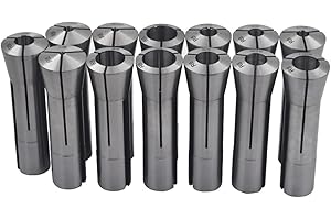 mitoharet 13-Pack Precision R8 Collets Set Mill Collets Set 1/8-7/8In Mill Chuck Holder for Taper Spindle Mill Machine