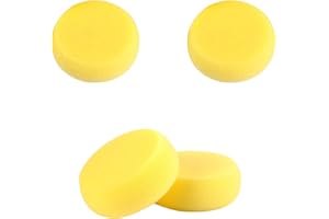 4 Pcs Round Painting Sponge WAFJAMF 2.96inch Yellow Craft Sponges Clay Sponge for Face Painting Art Crafts