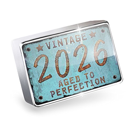 Floating Charm Vintage Year 2026, Born/Made Fits Glass Lockets, Neonblond