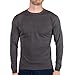 MERIWOOL Mens Base Layer - 100% Merino Wool Midweight Long Sleeve Thermal Shirt Charcoal Gray