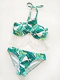 BikiWave Swimwear Women Swimsuit High Neck Tassels Bikini Set